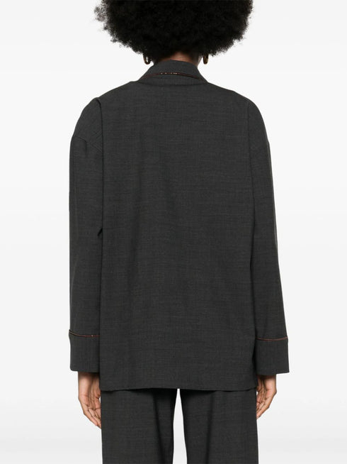 bead-trim shirt